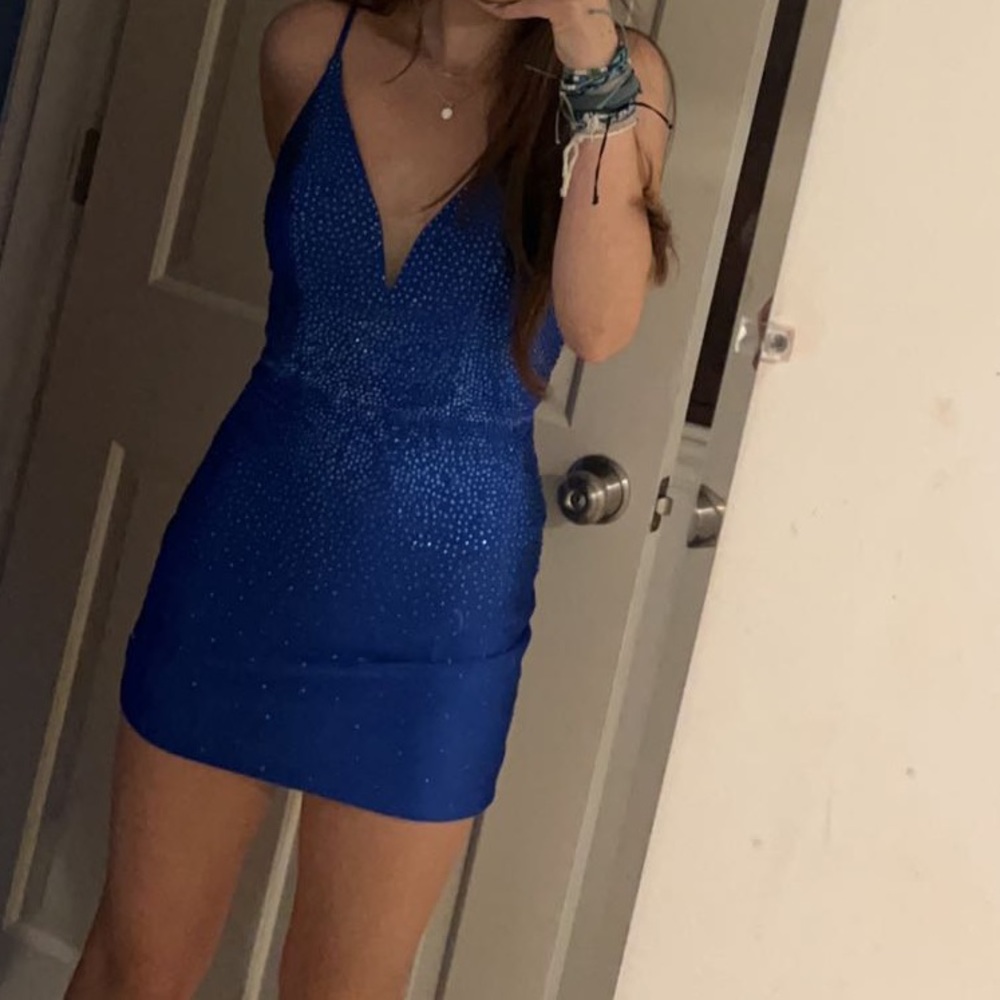 Homecoming blue dress